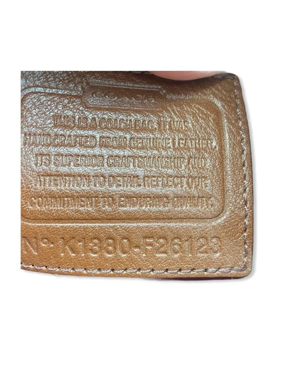 Coach F25125 Brown Croc Embossed Leather Satchel Bag Tassel Charm